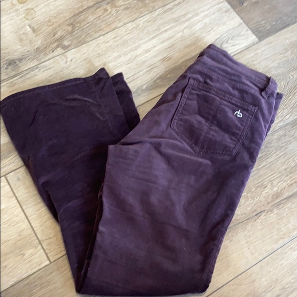 Rag and Bone Wine Velvet Cropped Flare - Picture 1 of 2